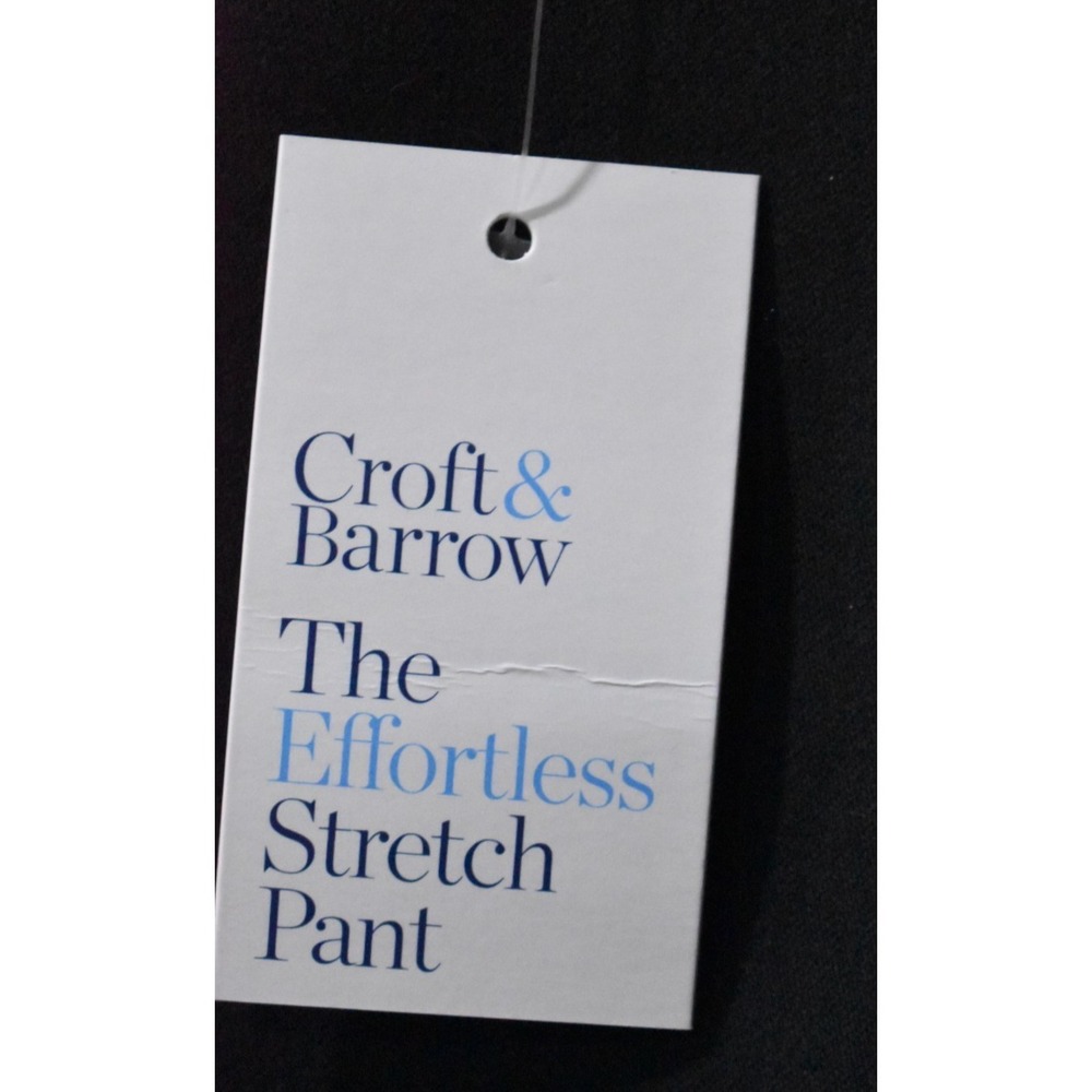 Croft Barrow Effortless Stretch Pants BLACK Pull-On Pockets Size 14 New w/tags - Picture 11 of 16